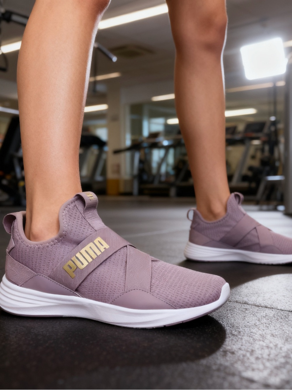 PUMA Women's Slip-On Athletic Sneakers in purple